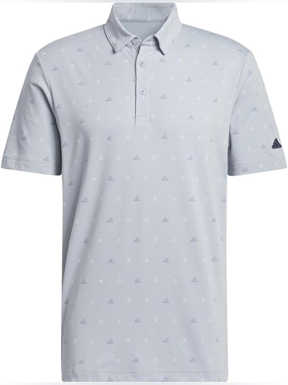 Adidas Mens XL Go-To Mini Crest Polo Light Gray